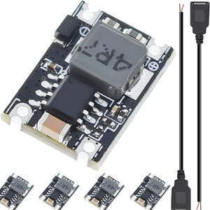 Mini Buck DC-DC Spanningsregelaar 5V-30V - 5 Stuks met USB Aansluiting