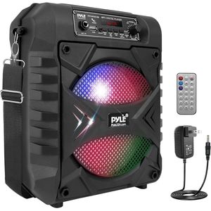 Pyle - Bluetooth Luidsprekersysteem - 300W - Draagbare Oplaadbare Bluetooth Speaker - Subwoofer Systeem - AUX- Microfooningang - Partylampen - MP3, USB - Radio - Afstandsbediening