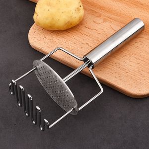 Aardappelpers van roestvrij staal - aardappelstamper - keukengereedschap-27 cm - aardappelstamper van roestvrij staal-Aardappelstamper met dubbele werking