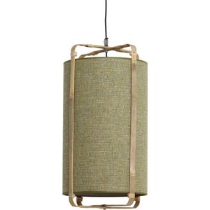 Light & Living Hanglamp Sendai - Jute en Bamboe - 37cm - Groen