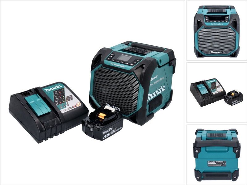 Makita DMR 203 - Bluetooth-luidspreker - IP64 - Inclusief 1x Accu 4.0 Ah en Lader