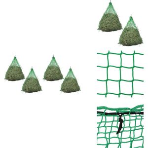vidaXL Hooinet - Hooinetten - Paardennet - Paardennetten - Hooinetten 4 st rond 1x1 m PP