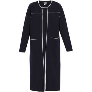 DreiMaster Maritim Gebreid vest  navy / wit