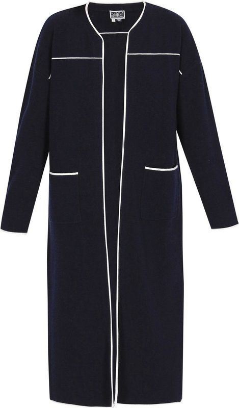 DreiMaster Maritim Gebreid vest  navy / wit