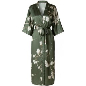TA-HWA Japanse Kimono Dameskimono Groen met Magnolia