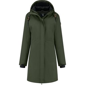 Travelin' Jack Erla - Softshell Winterjas Dames - Parka Waterdicht Winddicht - Groen - Maat 46