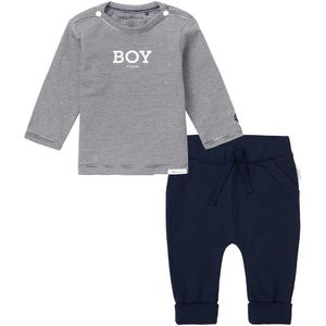 Noppies - Kledingset - 2delig - Broek Naupli Donkerblauw - Shirt Newman - Maat 74