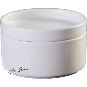 Mrs. Jones Premium Collection - Keramische theedoos met deksel - Koffieblik - Mueslischaal - Wit - Koekjes - Thee - Snoep