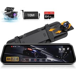 Dual dashcam - Dashcam voor en achter - Auto camera dashcam - Dashcam auto - Dual dashcam voor auto - Zwart
