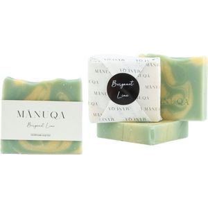 Bergamot Lime handgemaakte natuurlijke zeep bar (100 gram) - hydraterend, verzorgend en beschermend - met shea boter, kokosolie, olijfolie en castor olie