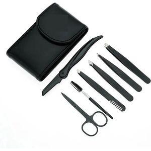 Scoby - 7-Delige Epileer Set - Epileer Pincet - Tweezer - Wenkbrauw Trimmer - Epileren - Dermaplaning - Wenkbrauw Mesje - Wenkbrauw Borstel