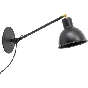 Wandlamp zwart metaal