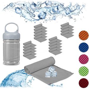20x verkoelende handdoek - sporthanddoek - ijshanddoek - cooling towel - grijs