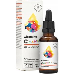 Aura Herbals - WITAMINA C - Kinderen - Immuniteitsondersteuning - Vegan - Druppels 30 ml