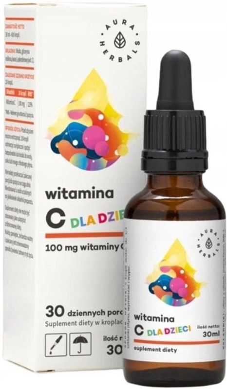 Aura Herbals - WITAMINA C - Kinderen - Immuniteitsondersteuning - Vegan - Druppels 30 ml