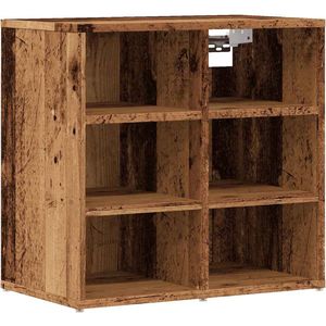 vidaXL - Schoenenkast - 52x30x50 - cm - oud - houtkleurig