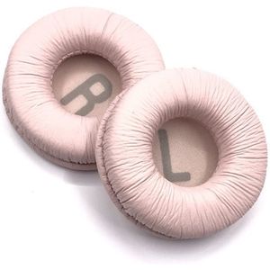 Geschikt voor JBL T450 T500 T510 T520 Tune600BT 660NC Headset Hoofdhoes - Gepresste lederen ademende hoofdhoes, hoge dichtheid spons oorkussen voering - Verdikte roze (met sluiting)