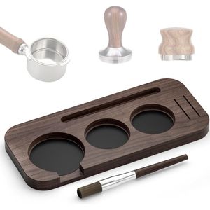 Koffie Tamper Station - Hout Koffiestamping Station voor Espresso Accessoires