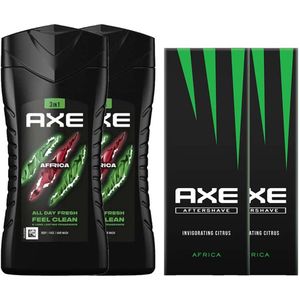 Axe Africa 4-delig Voordeelpakket B (2x Douchegel en 2x Aftershave)
