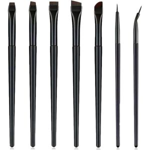 Allecto plus - 7-delige set make-up kwasten voor wenkbrauwen en eyeliner.