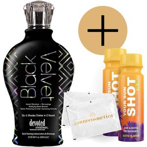 Devoted Creations - Black Velvet + 2 Your Sun Shots + 2 Verfrissingsdoekjes