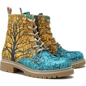 GOBY - Tree - Enkellaarsjes - Damesboots - Laarzen - Hoge kwaliteit - Handmade - Maat 38