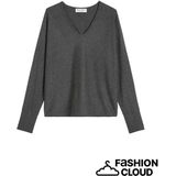 Marc O'Polo - Trui - Donkergrijs - Wijde Pasvorm - V-hals