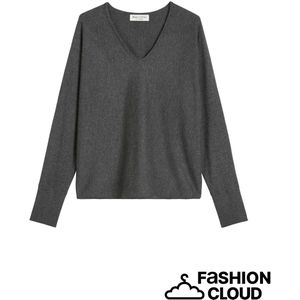 Marc O'Polo - Trui - Donkergrijs - Wijde Pasvorm - V-hals