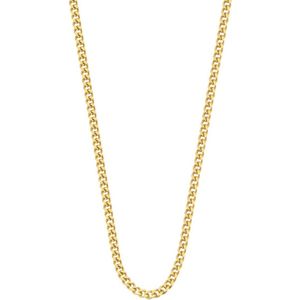 Lucardi Unisex Ketting gourmetschakel 1,2mm - 14 karaat goud - Ketting - Cadeau - Moederdag - 45 cm - Geelgoud