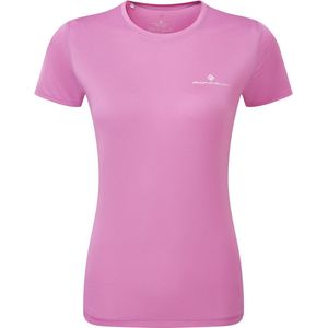 Ronhill - Dames Hardloopshirt - Tech S/S Tee - Fuchsia/Honeydew - S