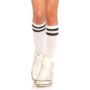 Leg Avenue - Atletische Over The Knee Sokken - Wit - Katoen