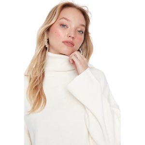 Trendyol Grijze Oversized Basic Gebreide Trui Twoaw23Kz00206