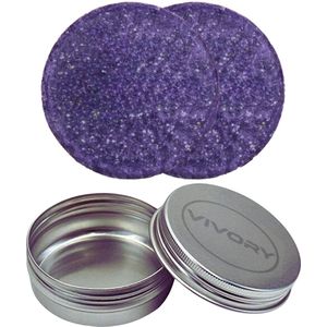 2 Stuks Vivory Natuurlijke Shampoo Bar Violet Haze – Franse Lavendel - Handgemaakt - Geen Sulfaten - Geschikt voor alle Haartypes + Gekleurd haar Gratis opbergblik VOORDEEL AANBIEDING