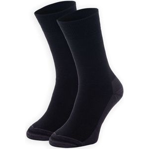 NOMAD® Wintersokken Premium 2-Pack | 35/38 Zwart | Huissokken Dames / Heren | 32% Merino wol | Dikke warme wollen sokken | Goede vochtafvoer