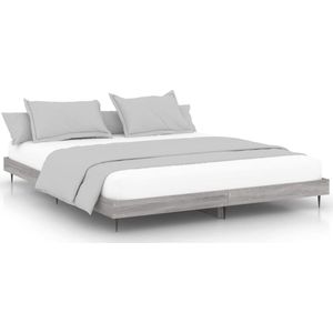 vidaXL-Bedframe-bewerkt-hout-grijs-sonoma-eikenkleurig-180x200-cm