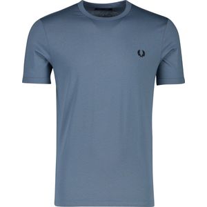 Fred Perry Ringer regular fit T-shirt M3519 - korte mouw O-hals - Light Ice - blauw - Maat: 3XL