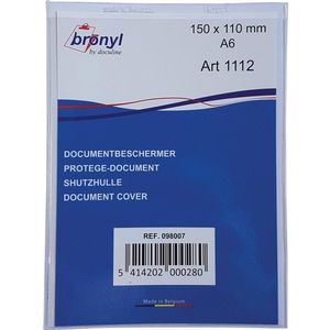 Bronyl U-mapje uit transparante PVC van 180 micron, ft A6 - 10 stuks