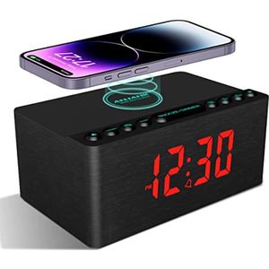 Digitale Wekker Radio met USB Oplaadfunctie en Dimmerscherm - Luide Alarmweker met FM Radio