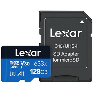 Hoogwaardige MicroSDXC 128GB UHS-I Geheugenkaart met SD Adapter