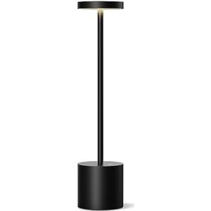Tafellamp Zonder Snoer - Tafellamp Op Batterijen - Tafellamp Draadloos - Zwart
