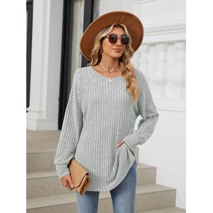 Dames tuniek tops lichtgewicht ronde hals truien