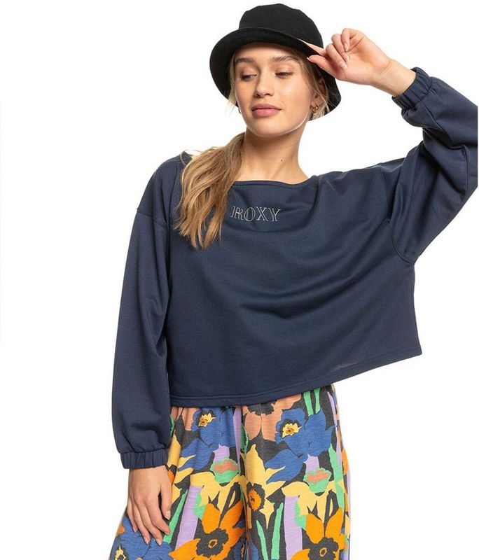 Roxy Next Set Sweatshirt Blauw L Vrouw