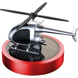 Kwak's Auto luchtverfrisser, zonne-vliegtuig roterende auto luchtverfrissers etherische olie diffuser geur auto decoratie auto interieur accessoires (rood)