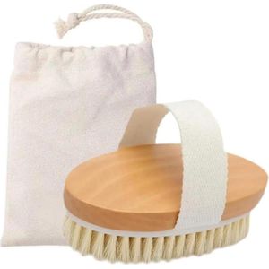 Lichaamsborstel voor droogborstelen - Verwijder toxines en dode huid - Cellulitis peeling