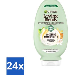Garnier - Loving Blends - Conditioner - Voedende Amandelmelk - Lichtdroog Haar - 250 ml - Voordeelverpakking - 24 stuks