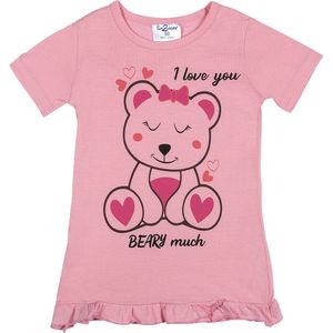 Fun2Wear - Beary Much Bigshirt | Rozenschaduw - Katoen - Maat 122/128