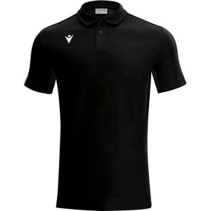 Macron Clarinet Polo Kinderen - Zwart / Antraciet | Maat: 11-12 Y