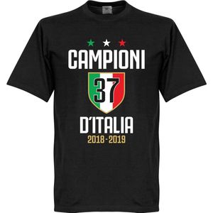 Campioni D'Italia 37 T-Shirt - Zwart - XXL