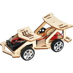 E&CT Trading - Kinderen wetenschap leerpakket - DIY Race Auto - Lasergesneden houten speelgoed - Puzzelspel kinderen