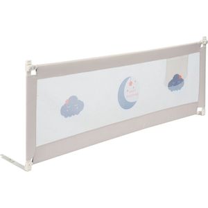 Baby Vivo- bedhek- bedrek- in hoogte verstelbare- bedrail 200 x 65 cm - grijs